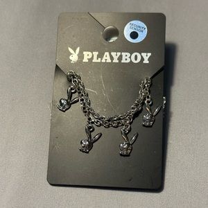 Playboy silver chain necklace